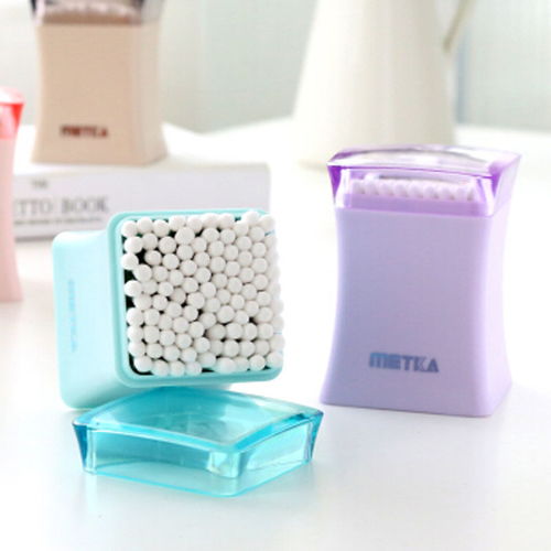 美特家metka典雅方形棉签瓶 创意家居的精致实用之选
